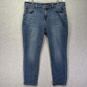 Judy Blue Jeans Womens 32 Relaxed Fit Mid Rise Stretch Denim Straight Leg